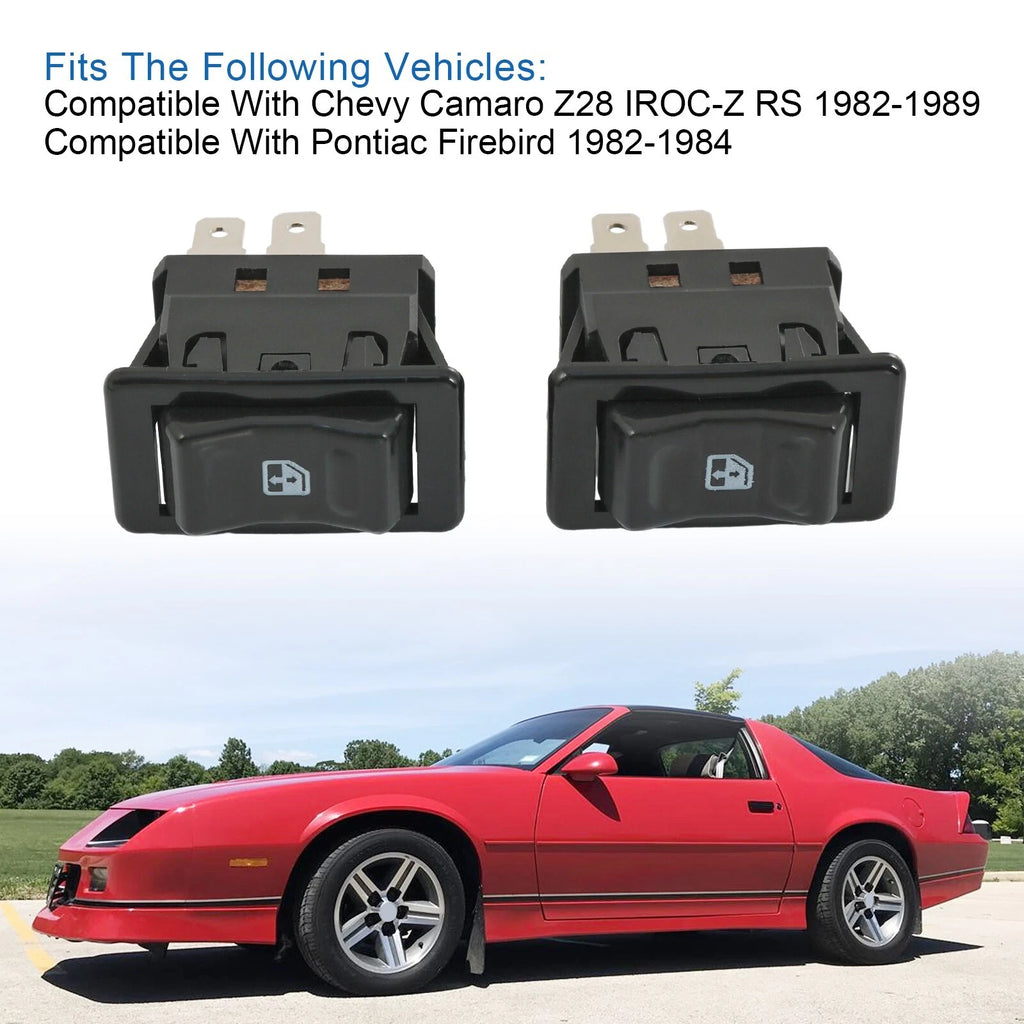 Set of 2 Power Window Switches for Camaro Z28 IROC-Z RS (1982–1989)