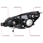 LED Clear Side Marker Projector Headlight for Subaru Outback/Legacy (2010–2014)