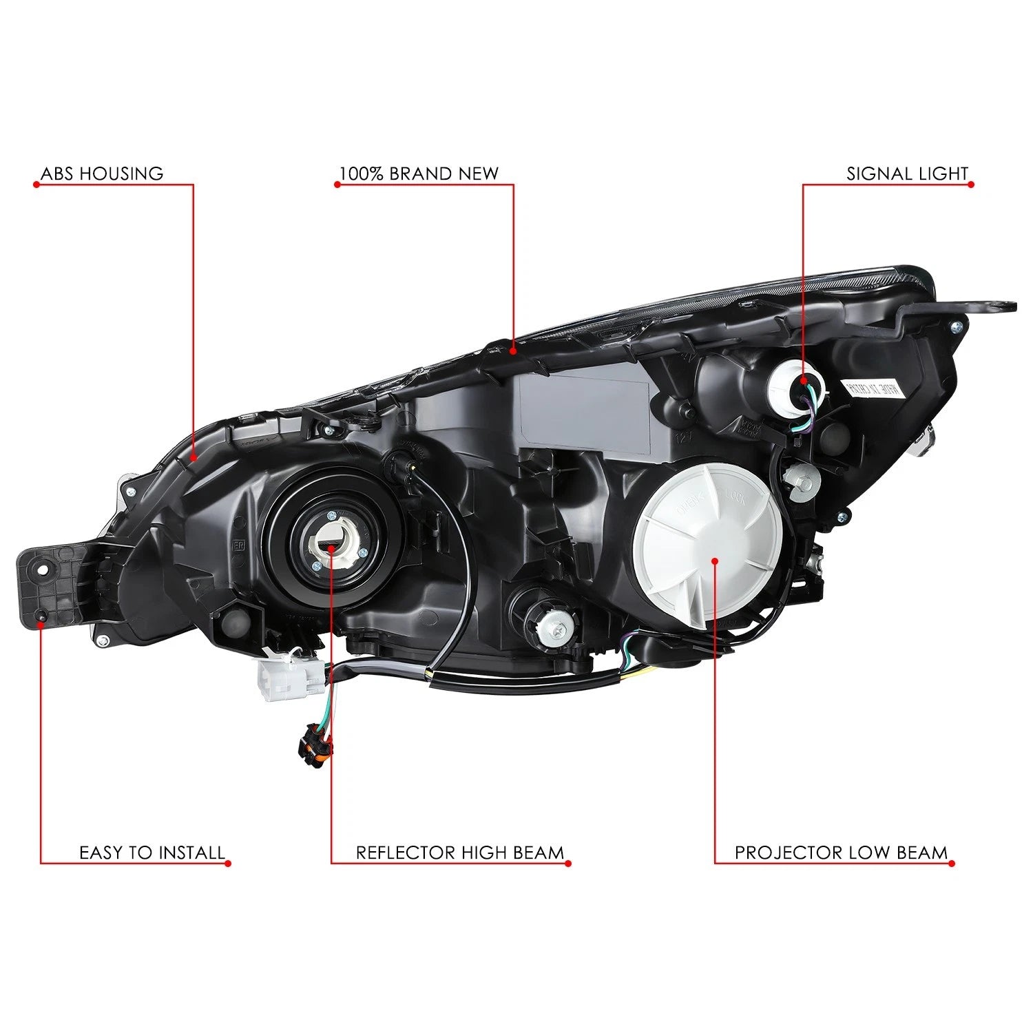 LED Clear Side Marker Projector Headlight for Subaru Outback/Legacy (2010–2014)