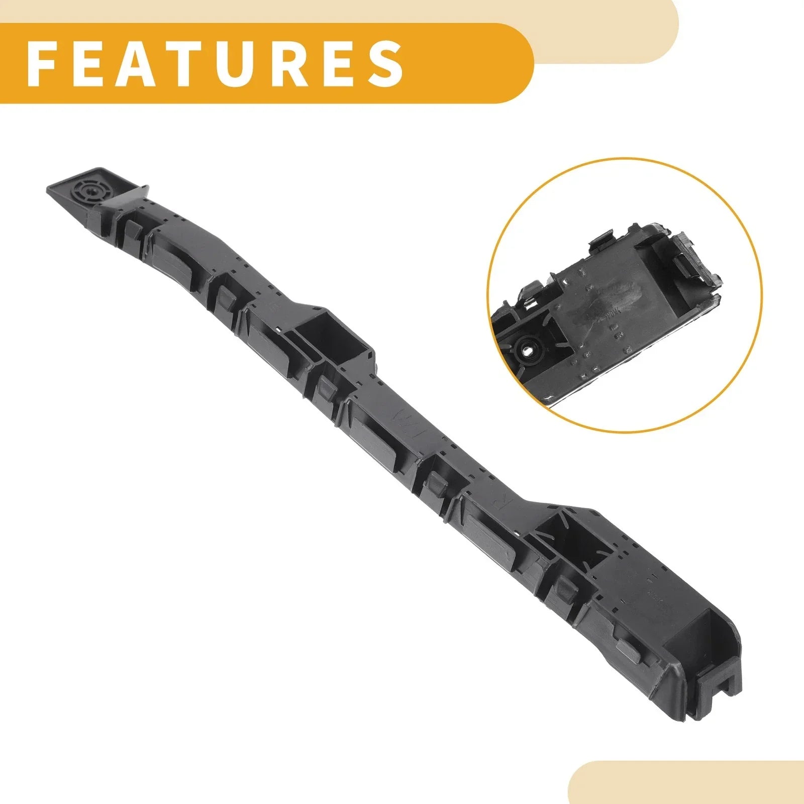 Rear Bumper Support Bracket for Honda HR-V 2016-2018 (2 x Black)