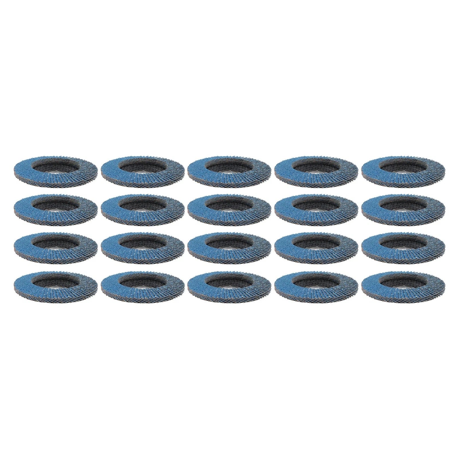 Set of 20 Zirconium Flap Discs 40 Grit for Angle Grinder (5" x 7/8")