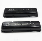 Valve Covers for Chevrolet SBC Small Block Black Script No Holes (1938–1969)