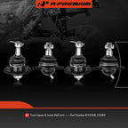 Set of 4 Front Lower & Upper Ball Joints for Chevrolet Blazer S10 GMC Jimmy (1995–2005)