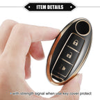 3 Button Keyless Key Fob Shell Cover Case for Nissan Altima Armada (2013–2020)