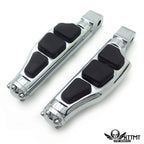 Chrome Stiletto Flat Footpegs for Yamaha Road Star Warrior (2002–2009)