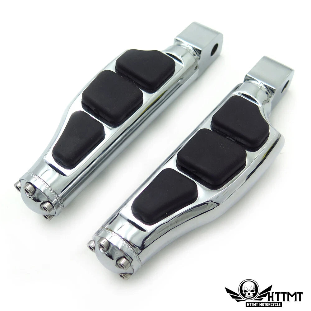 Chrome Stiletto Flat Footpegs for Yamaha Road Star Warrior (2002–2009)
