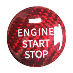 Carbon Fiber Red Start Stop Button Sticker for Mazda CX-3, CX-4, CX-5, CX-8, MX-5 (2016-2023)