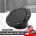 Fuel Filler Door Cap for Jeep Wrangler JK (2008–2017) - Black Lock Gas Cover