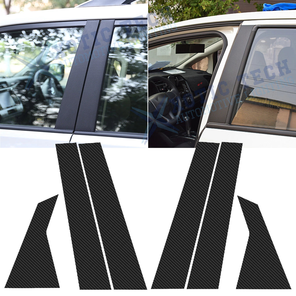 Carbon Fiber Window Pillar Posts Stickers for Honda Civic (2016–2021)