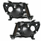 Headlight Front Pair for Toyota Tacoma (2005–2011) Halogen Left+Right Black