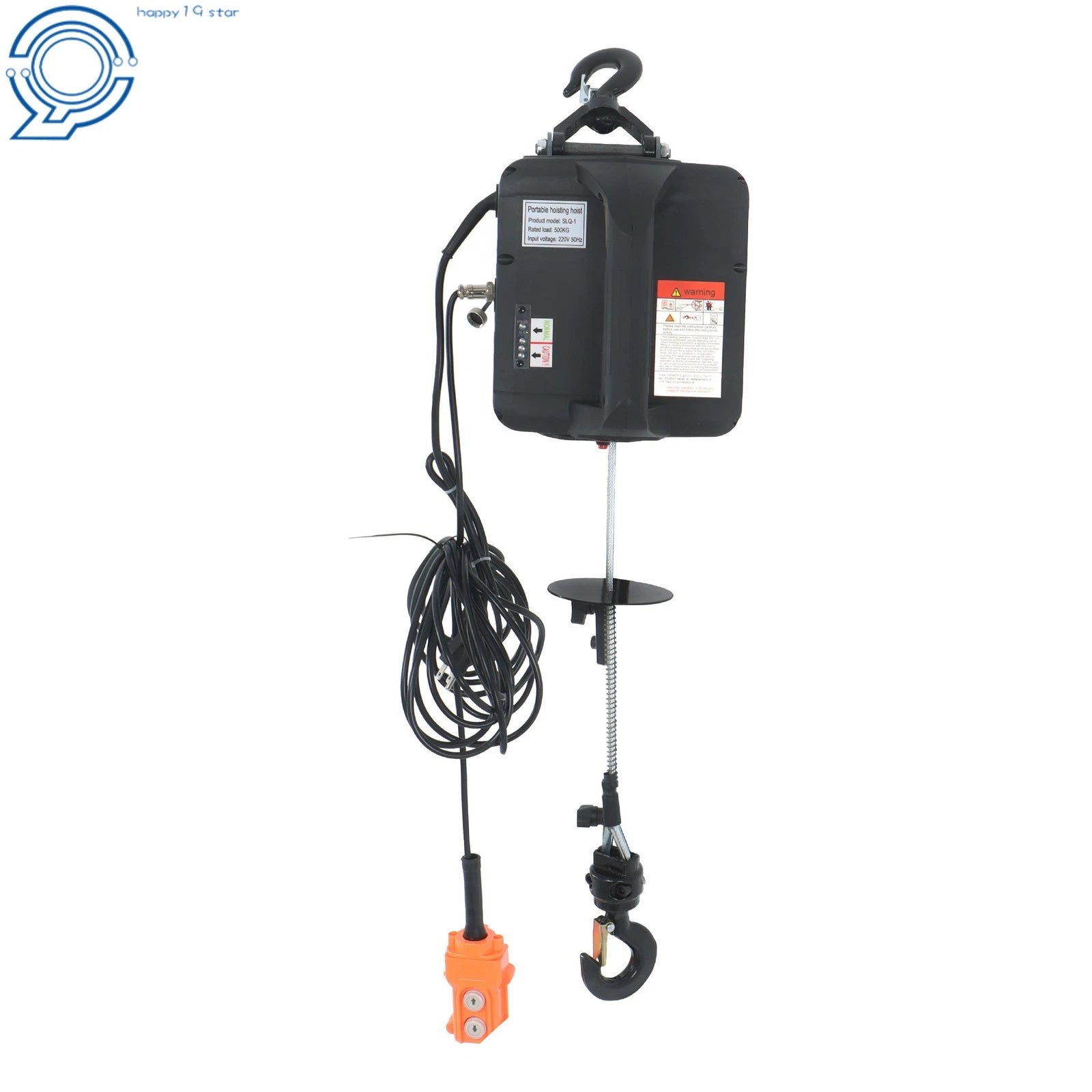 Electric Hoist Winch with Wired and Wireless Remote Control (1100 lbs)