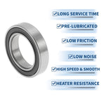 1 Pc 6802DDU Deep Groove Ball Bearing for Scooter Skateboard (15x24x5mm)