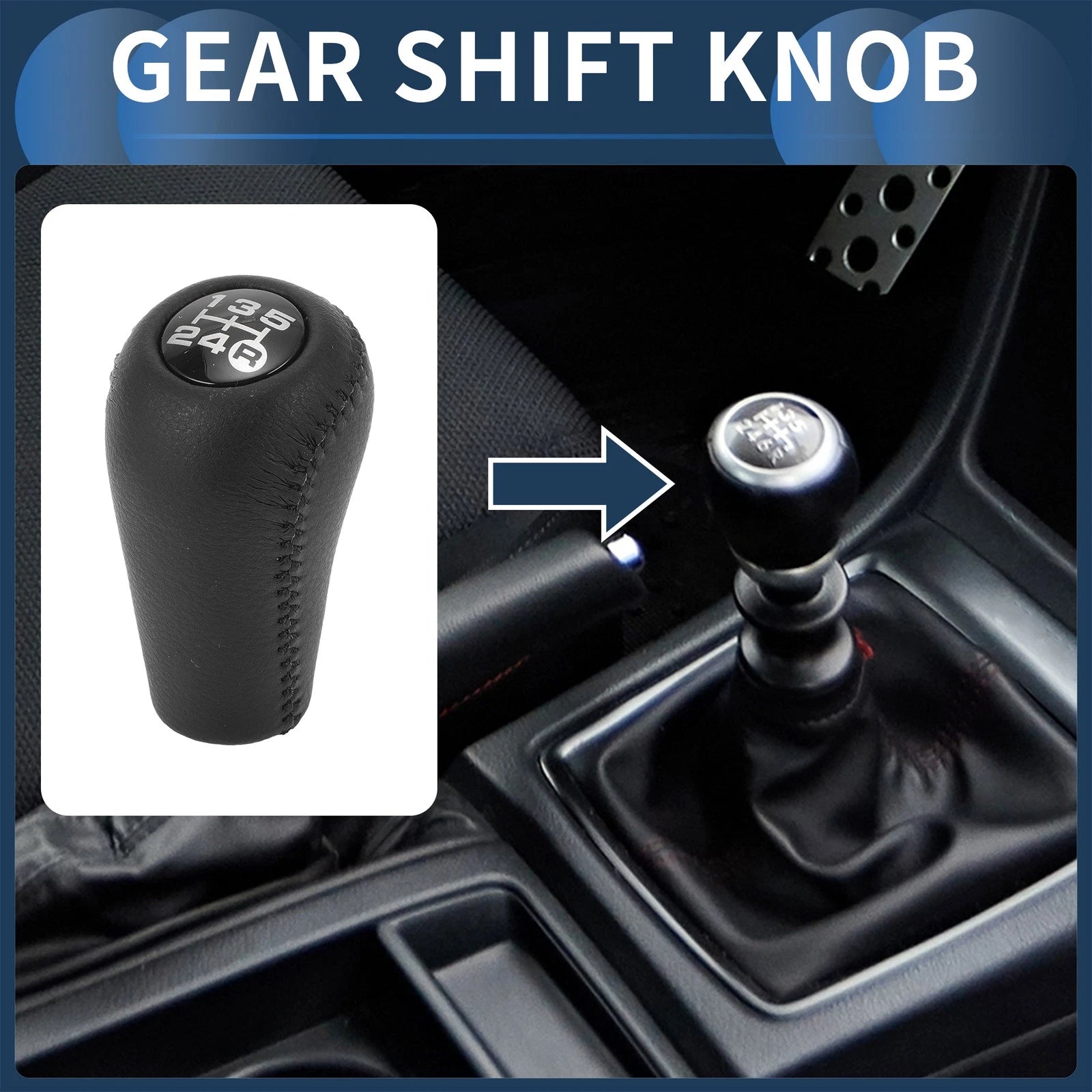5 Speed Manual Gear Shift Knob for Toyota 4Runner (1993–2001) Plastic Leather