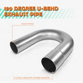 3.0" OD Mild Steel 180 Degree Slip-Fit Exhaust U-Bend for Custom Applications