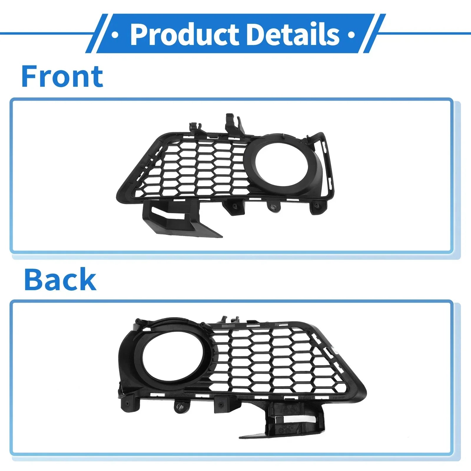 1 Pc Front Left Fog Light Grill for BMW 3 Series (2012-2018)