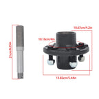 Set of 2 Straight Spindles & Bearings for 4-Bolt Hub Assembly