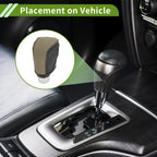 1 Pc Gear Shift Knob Cover for Honda Civic (2016–2021) Beige Black Faux Leather