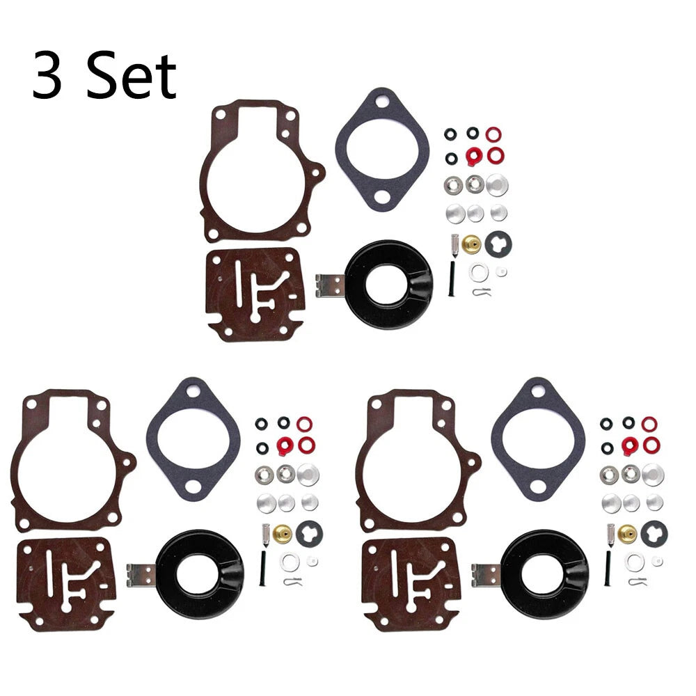 Set of 3 Carburetor Gasket Overhaul Kit for Johnson Evinrude (396701)