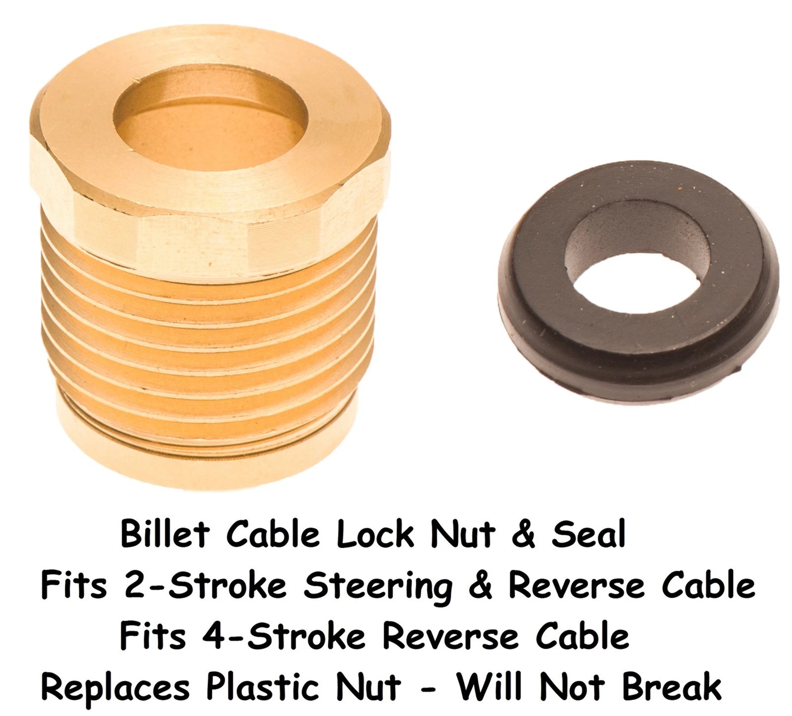 Billet Cable Lock Nut & Seal for Sea Doo 4-Tec Reverse Cable (277001729, 211100009)