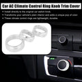 3 x AC Climate Control Ring Knob Trim Covers for Dodge Charger (2015-2023)