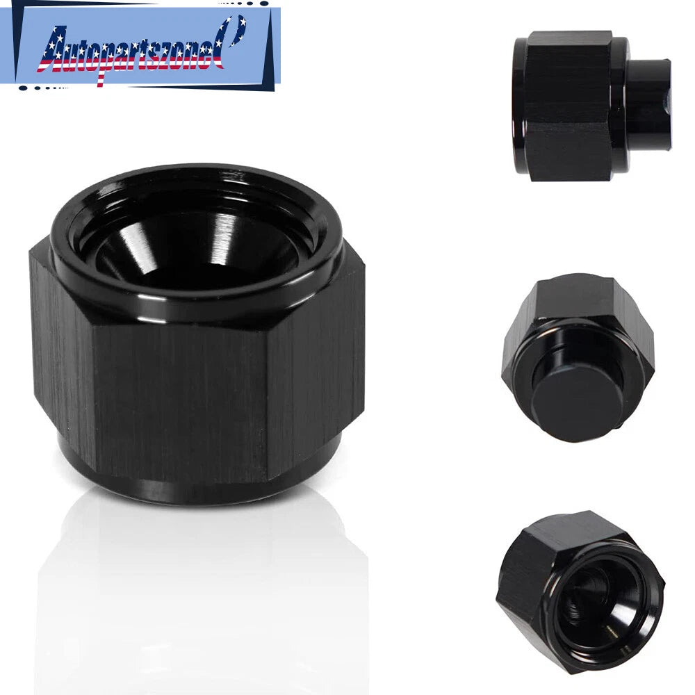 2X Female Flare Fitting Cap Block Off Nut for Fuel Systems (Aluminum)