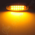 12x Amber Thin Side Marker Clearance Light for Freightliner (LED, Chrome)