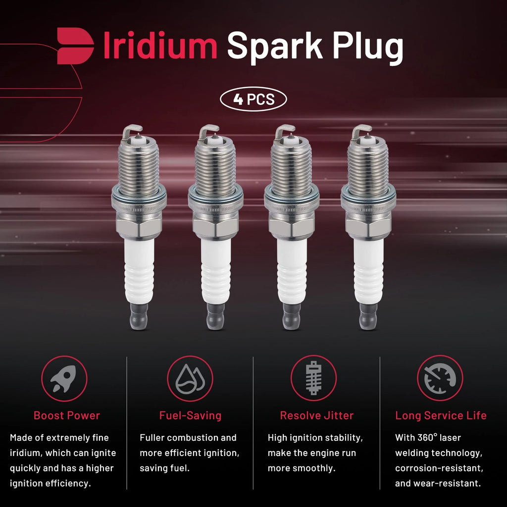 Set of 4 Iridium Spark Plugs 2668 for Porsche Audi A6 Quattro A7 Volkswagen