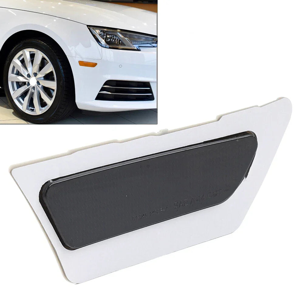 Front Bumper Reflector Side Marker Light Black for Audi A4 (2017-2019)