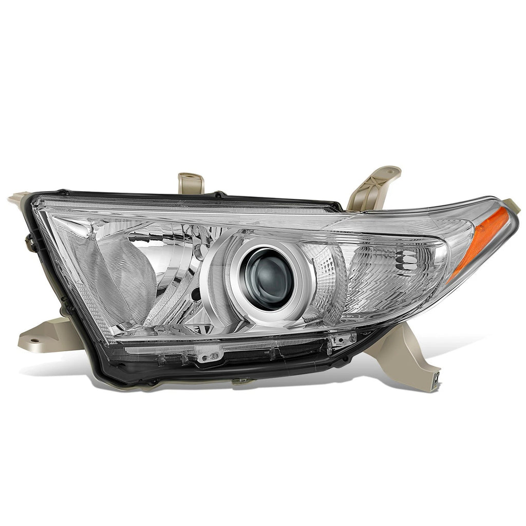 Chrome Amber Projector Headlight Lamp for Toyota Highlander (2011–2013)