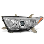 Chrome Amber Projector Headlight Lamp for Toyota Highlander (2011–2013)