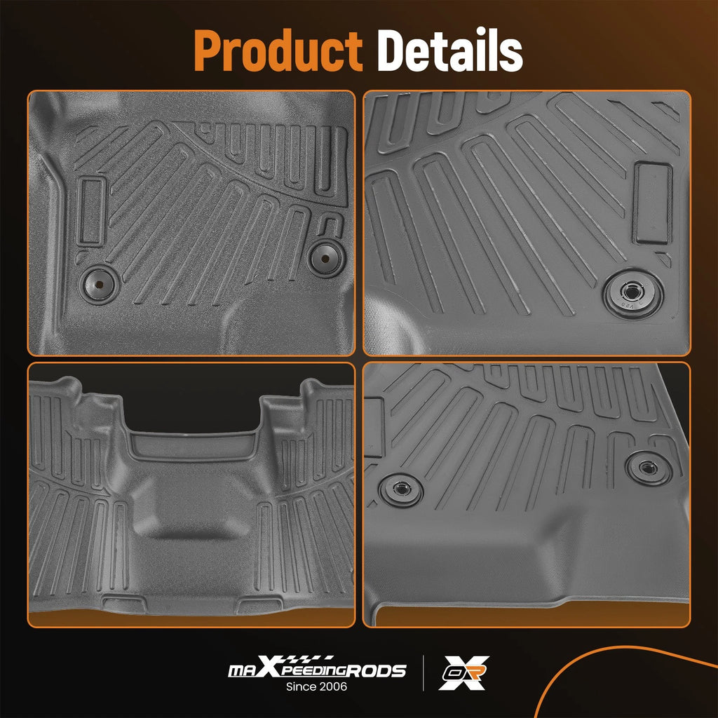 Set of 4 All-Weather Rubber Floor Mats for Ford Expedition Max (2018–2024)