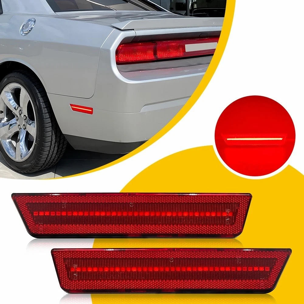 2X Rear LED Side Marker Signal Lights for Dodge Challenger Charger (2008–2014)