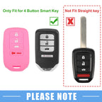 2X Smart Key Fob Cover for Honda Accord EX EXL EX-L (2013–2018) Black Pink