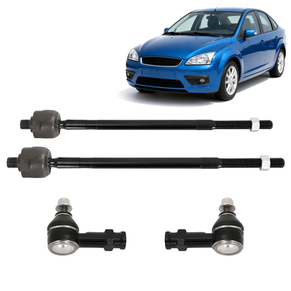 Set of 4 Inner & Outer Tie Rod Ends for Ford Focus (2006–2011)