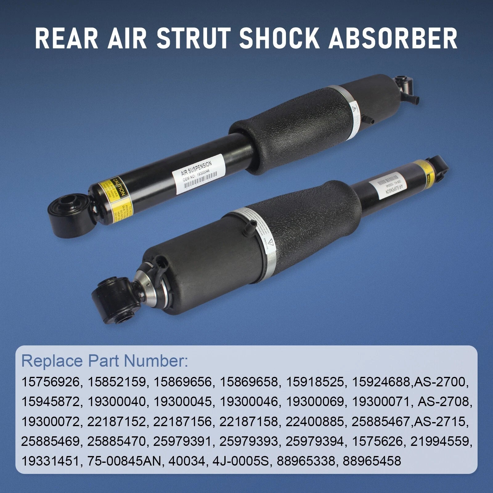 Air Shocks Struts + Compressor for Cadillac Escalade/Suburban/Yukon (2002-2020)