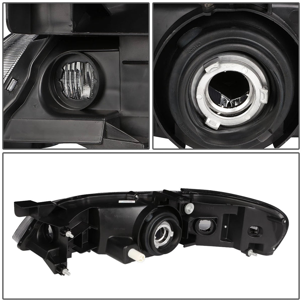 Pair of Smoked Housing Clear Signal Headlights for Nissan Altima (2000–2001)