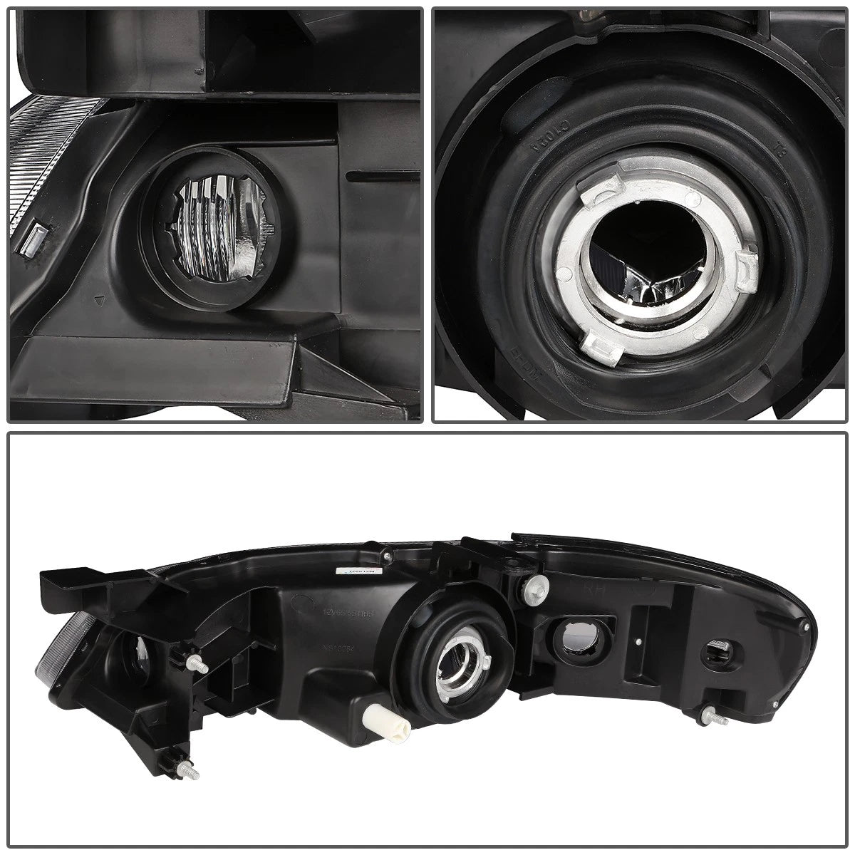 Pair of Smoked Housing Clear Signal Headlights for Nissan Altima (2000–2001)