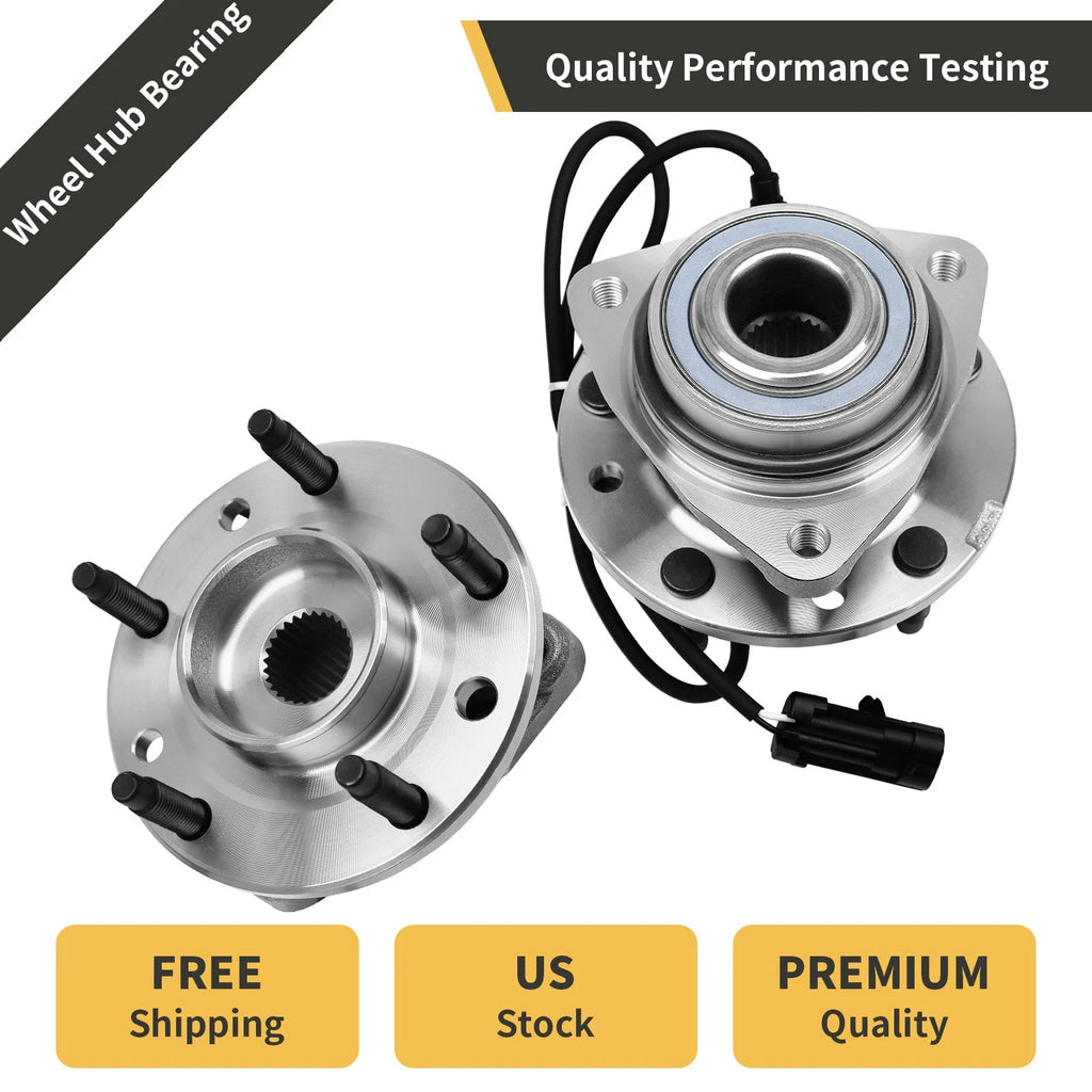 Front Wheel Bearings and Hubs for Chevy Blazer S10 GMC Jimmy (1997–2005)