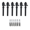 Set of 6 Ignition Coils & Spark Plugs for Mazda 3 3.0 V6 (2004–2009)