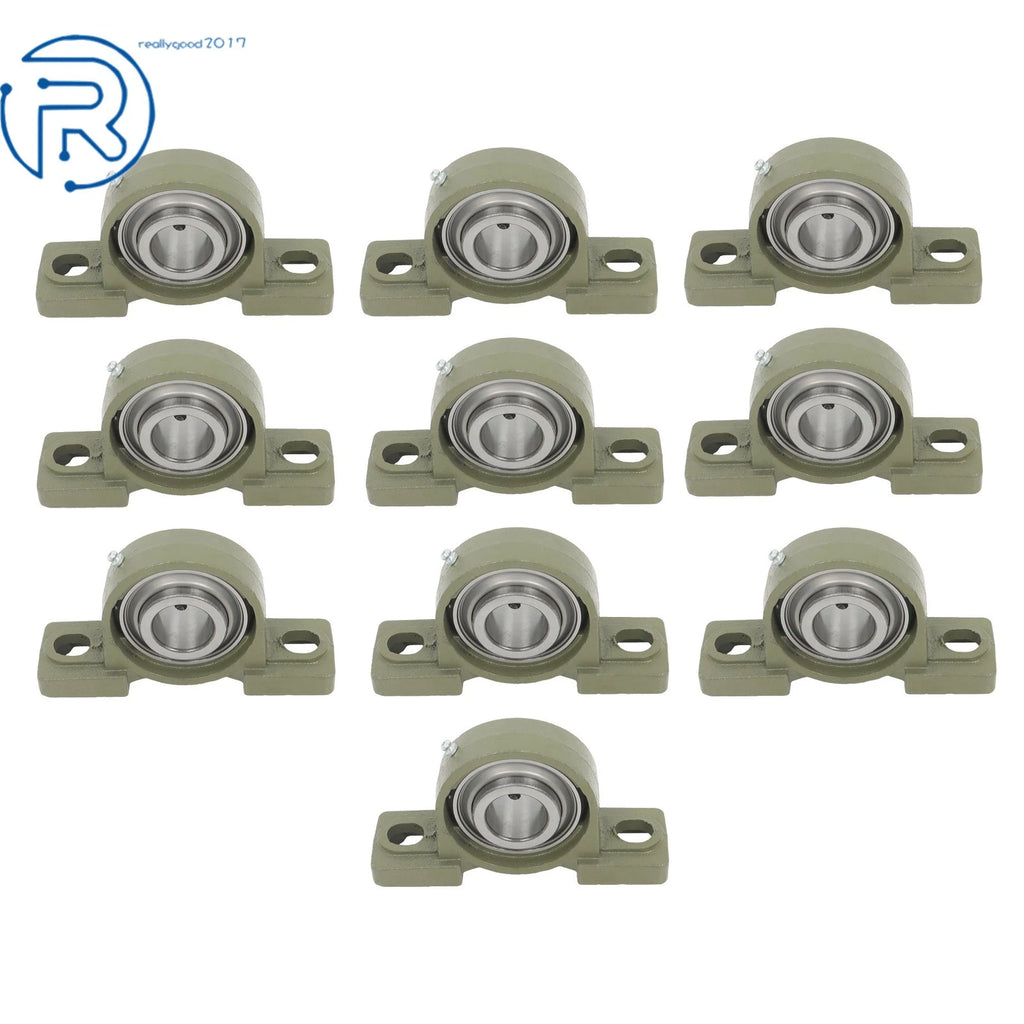 Set of 10 Pillow Block Bearings for UCP207-20 (1-1/4" Bore)