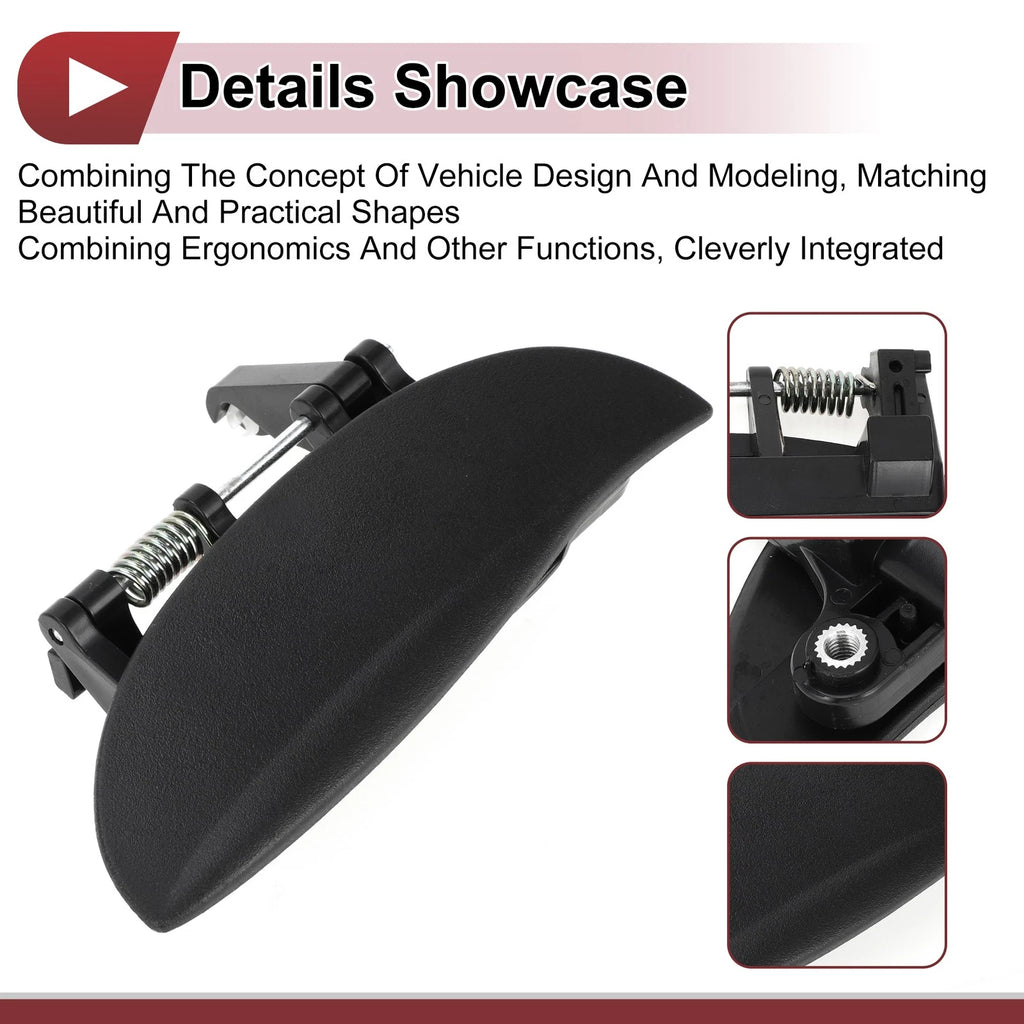 Car Exterior Door Handle for Hyundai Atos (2000–2003) No. 8265002000 Black ABS