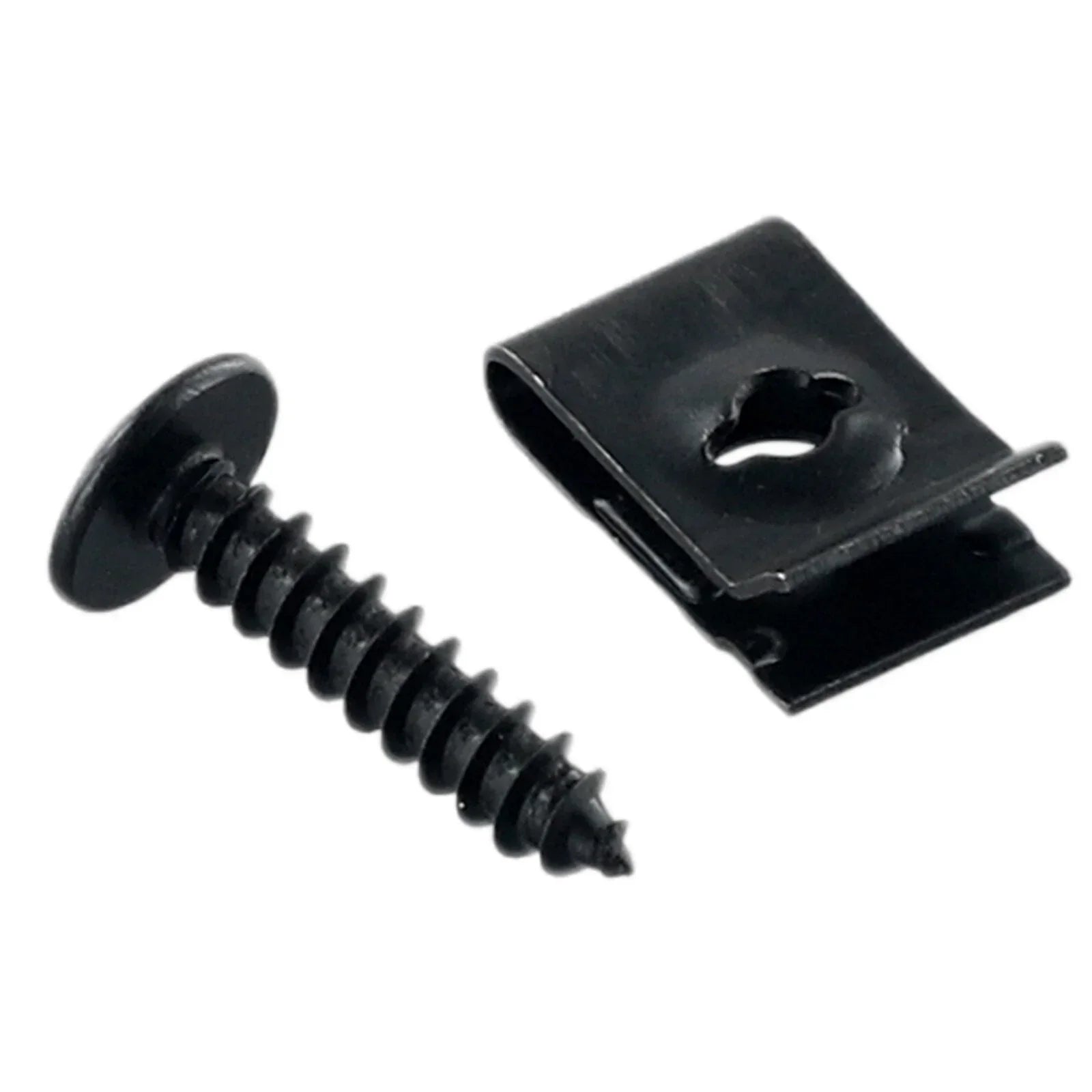 20 x Metal U-type Clip with Screw for Car Bumper Fender Trim Panel Fasteners