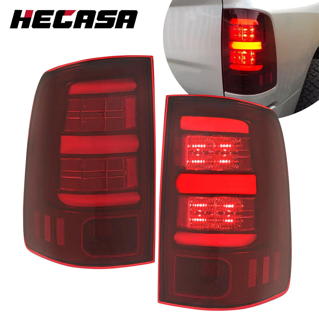 Red LED Tail Lights for Dodge Ram 1500 2500 3500 (2009–2018)