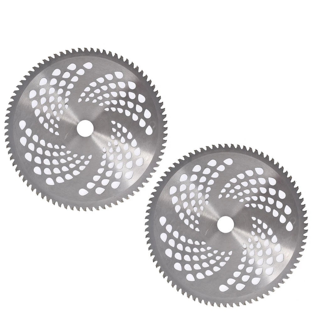 Set of 2 Carbide Tip Brush Blades for Weed Eater 10" 80T
