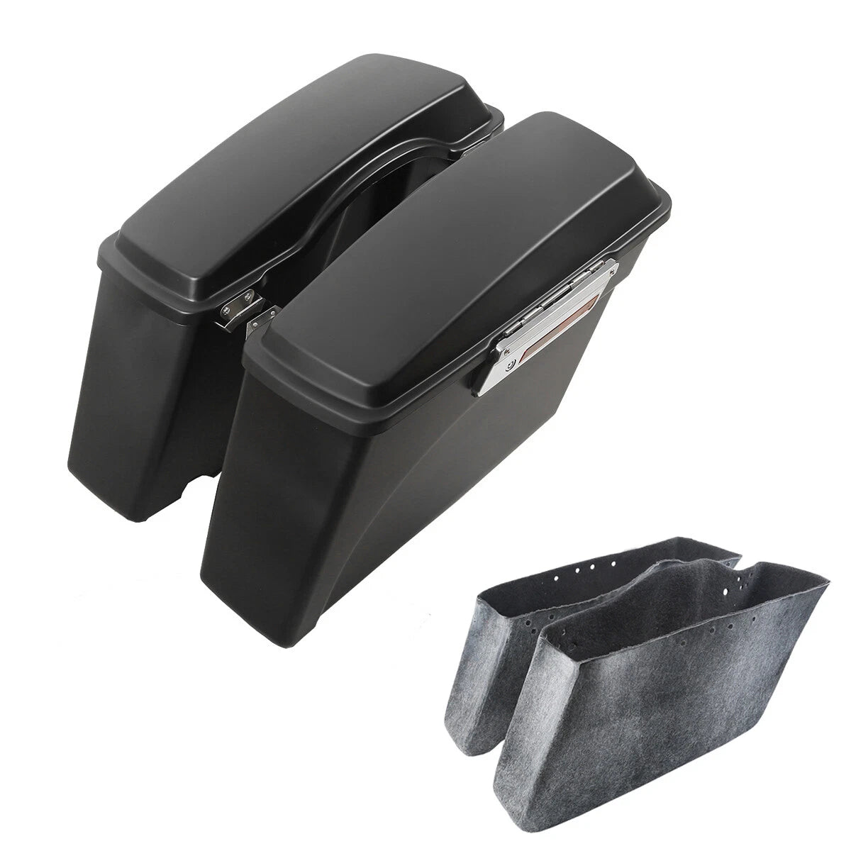 Matte Black Saddlebags for Harley Softail Deluxe Heritage Fatboy (1984–2013)