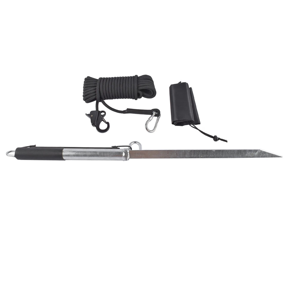 39'' Boat Anchor Pole with 50Ft Line and Hook for Shallow Water