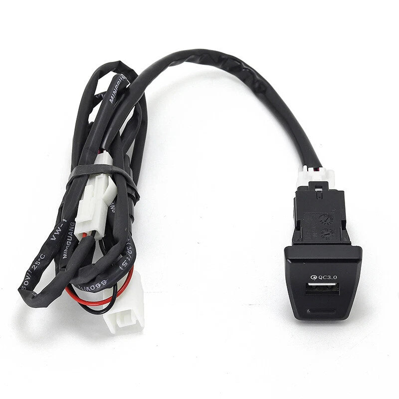 USB Adapter QC 3.0 Fast Charger Hub for Toyota RAV4 (2020–2022) LED