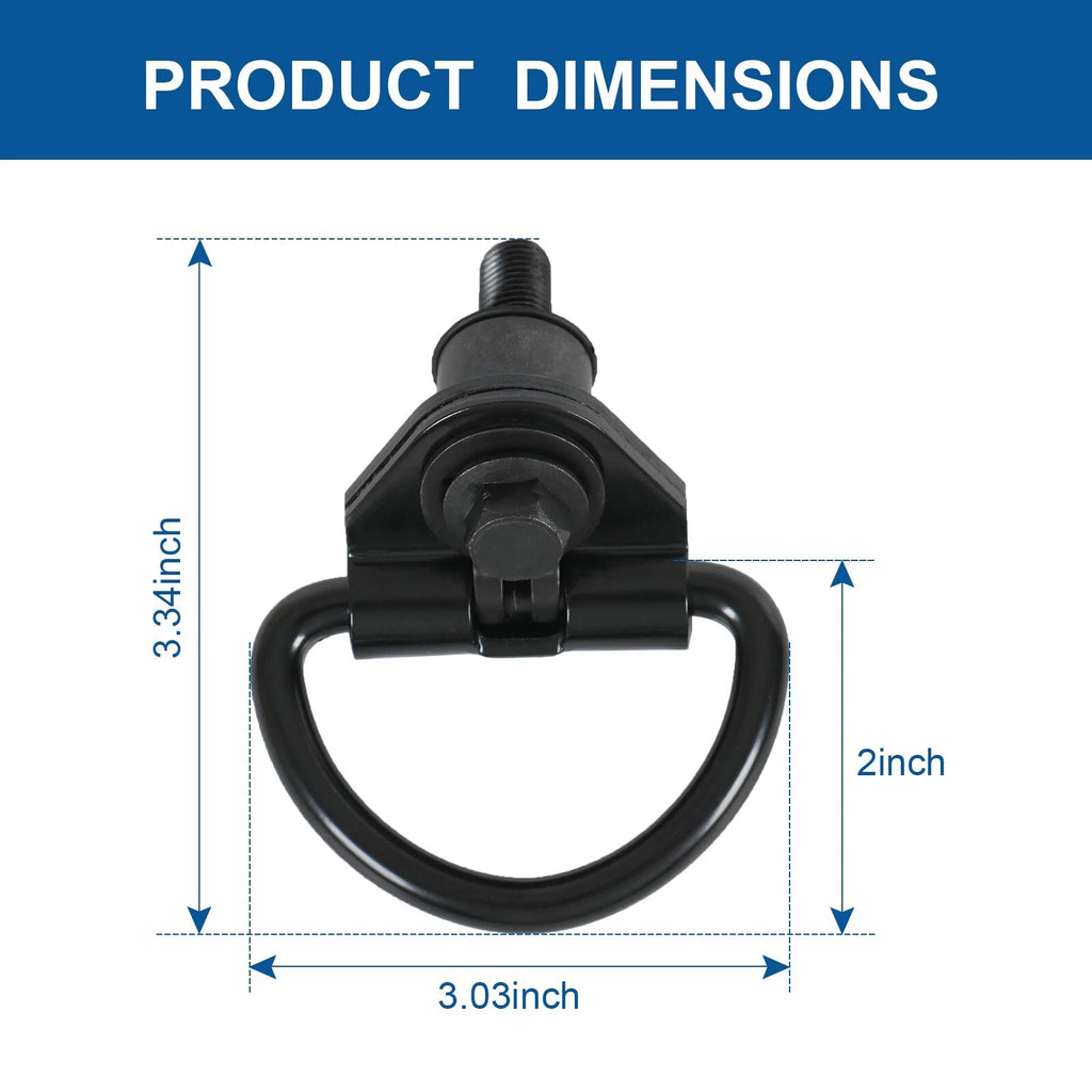 Set of 6 Black Cargo D-Hooks for Ford Transit 150 250 350 (2015–2023)