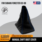 Manual Shift Boot Cover for Subaru Forester (2003–2008) - Blue Stitch