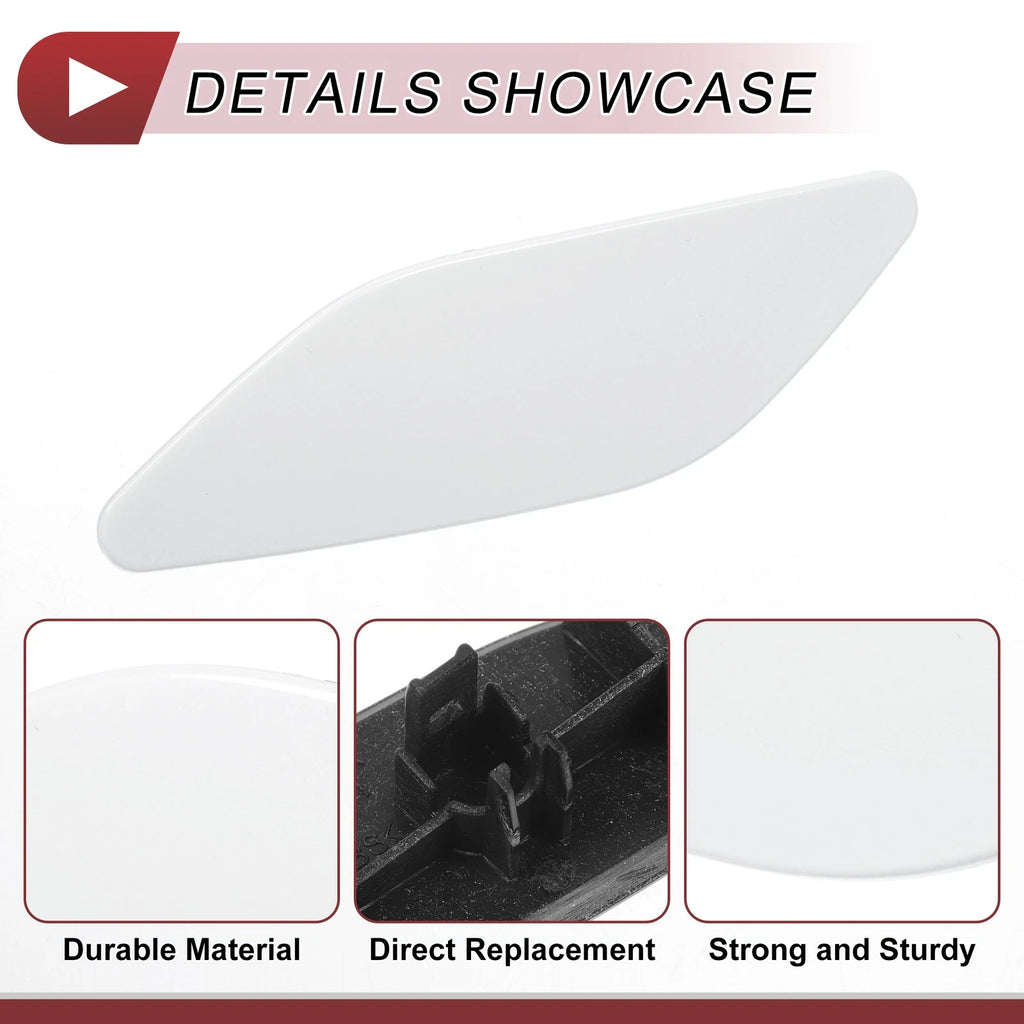 Front Left Washer Nozzle Cover Cap for Lexus ES300h (2019–2022) White